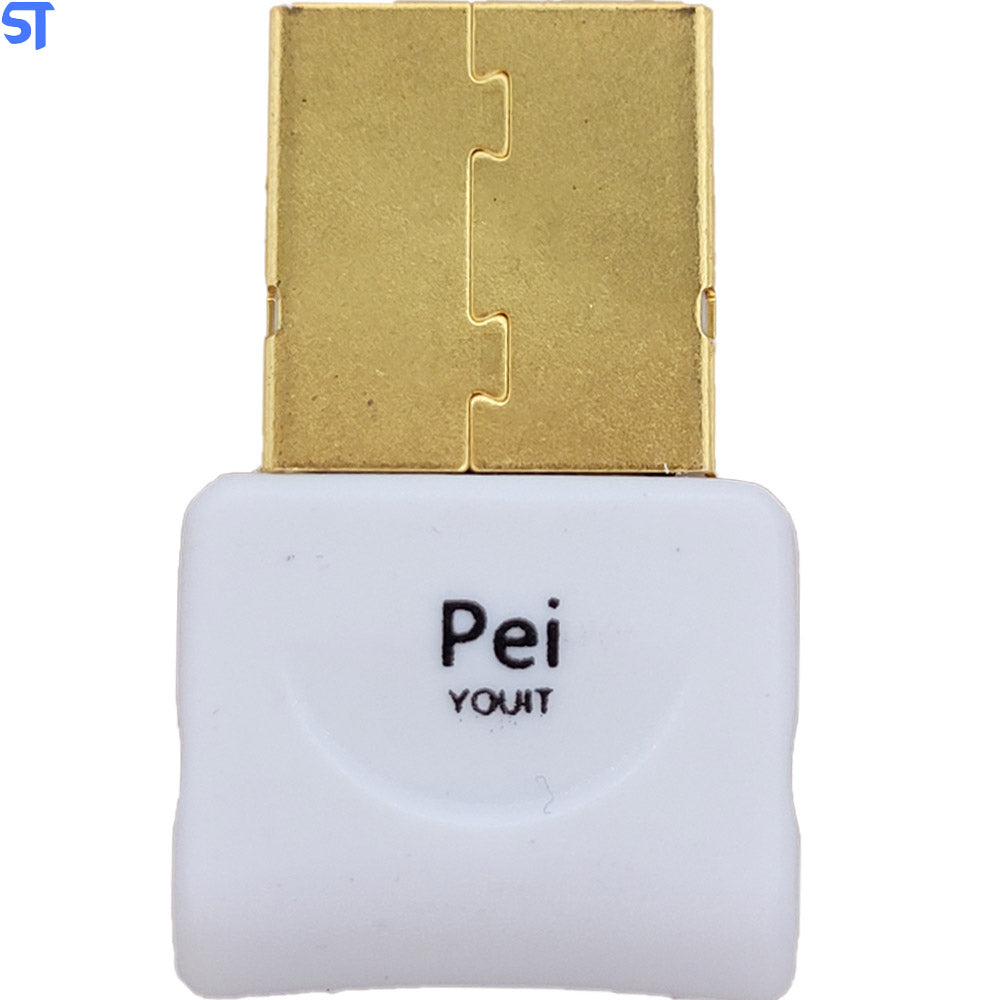 Mini Adaptador Bluetooth 5.0 Usb Dongle 3Mbps para Dados Branco - PEI-605